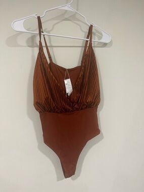 Cupshe Everleigh runched adjustable straps bodysuit (xs)